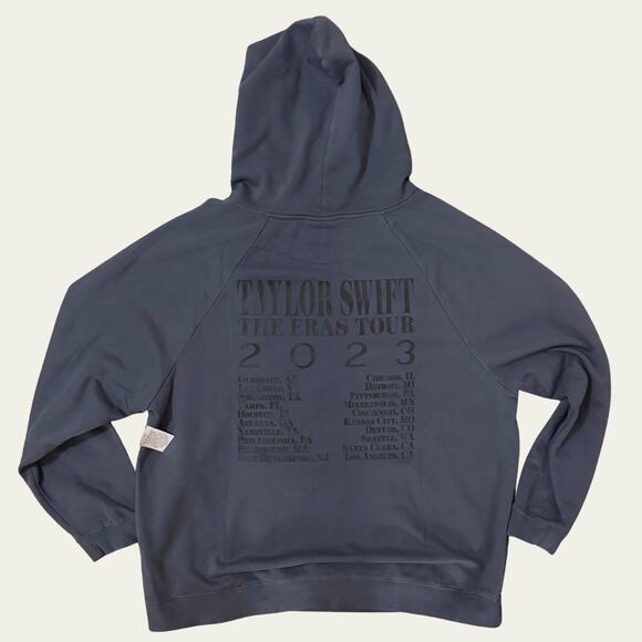NWT The Eras Tour Washed Blue Hoodie US DATES ONLY 2023 Taylor Swift sz 2XL XXL - Picture 3 of 9